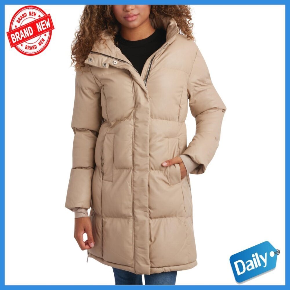 Long Puffer Jacket Weather-Resistant Insulated Winter Coat S-XL
